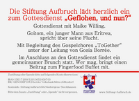 Postkarte A6 Fl&uuml;chtlingsgottesdienst B-Seite